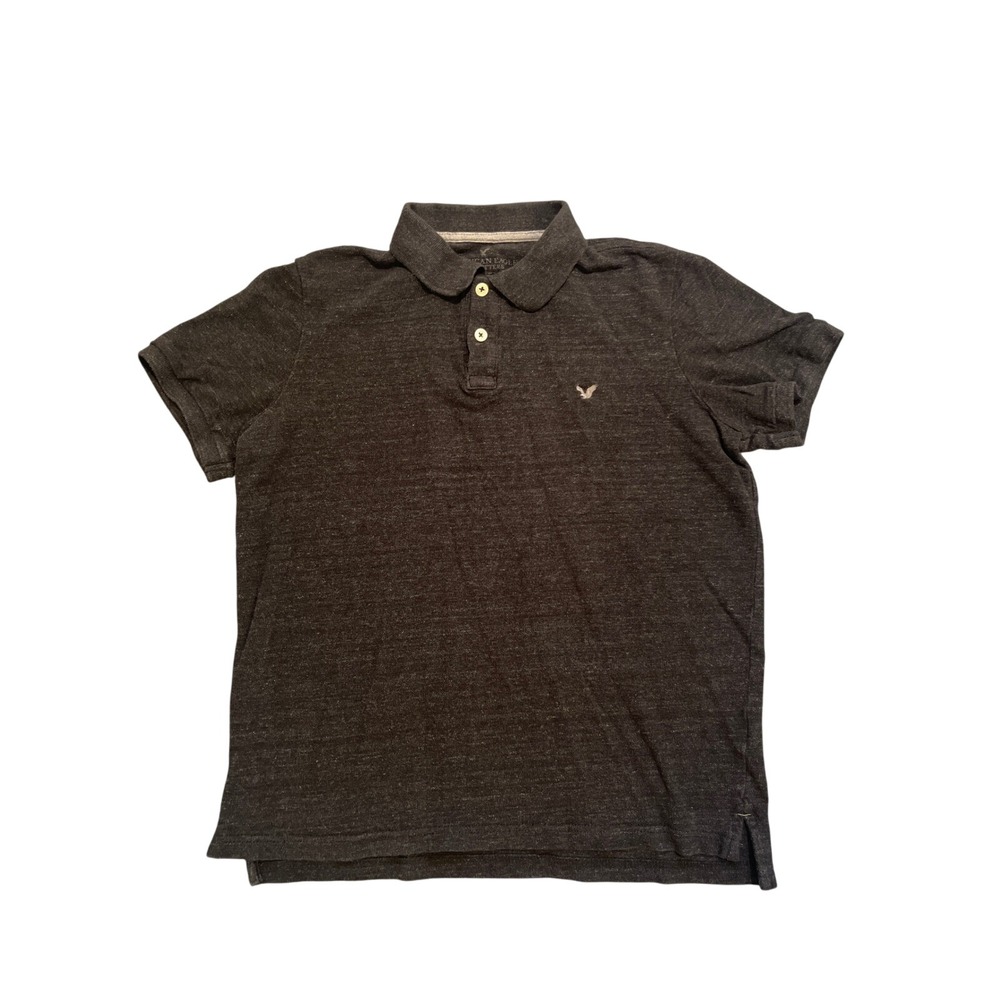 American Eagle Outfitters Mens Polo Shirt Size M Classic Fit‎ Heather Gray